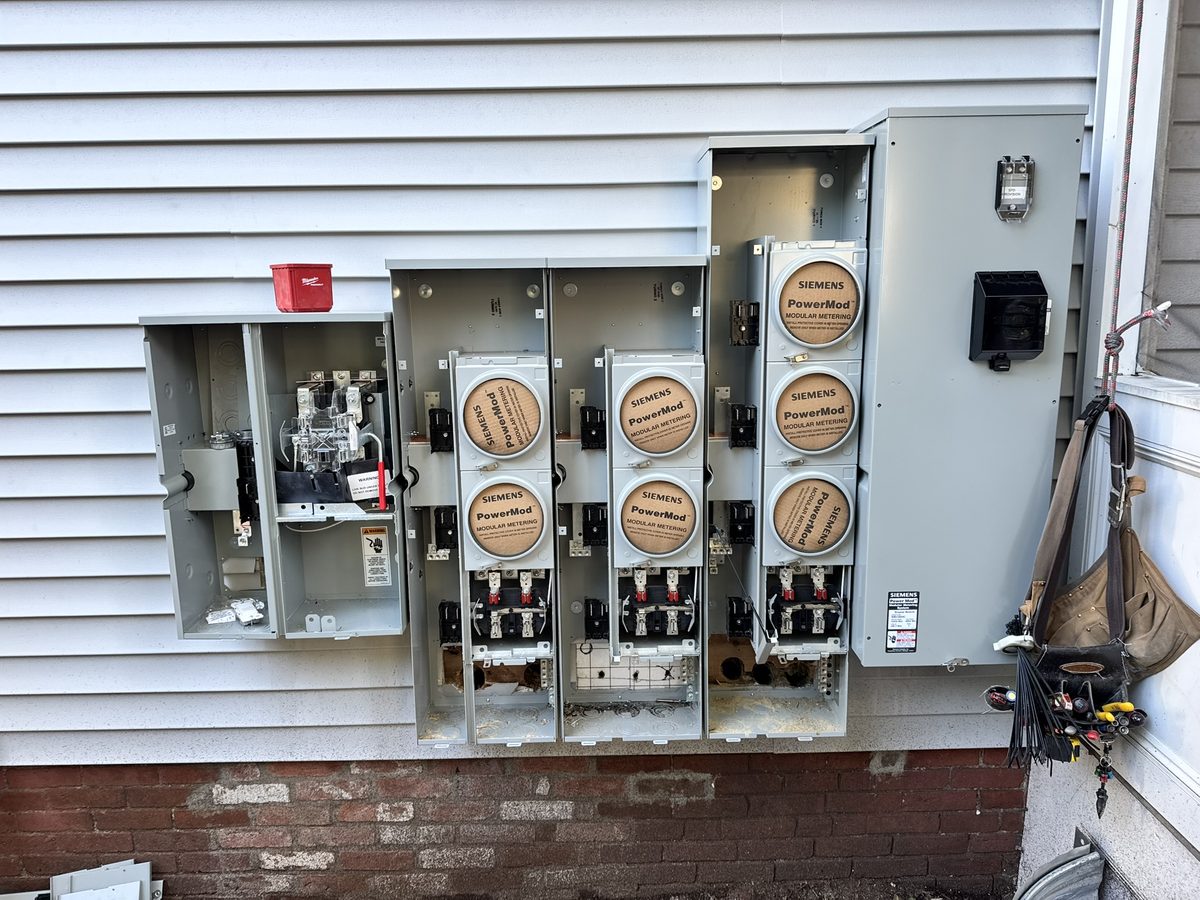 Siemens modular metering and service equipment installed on a multi unit home
